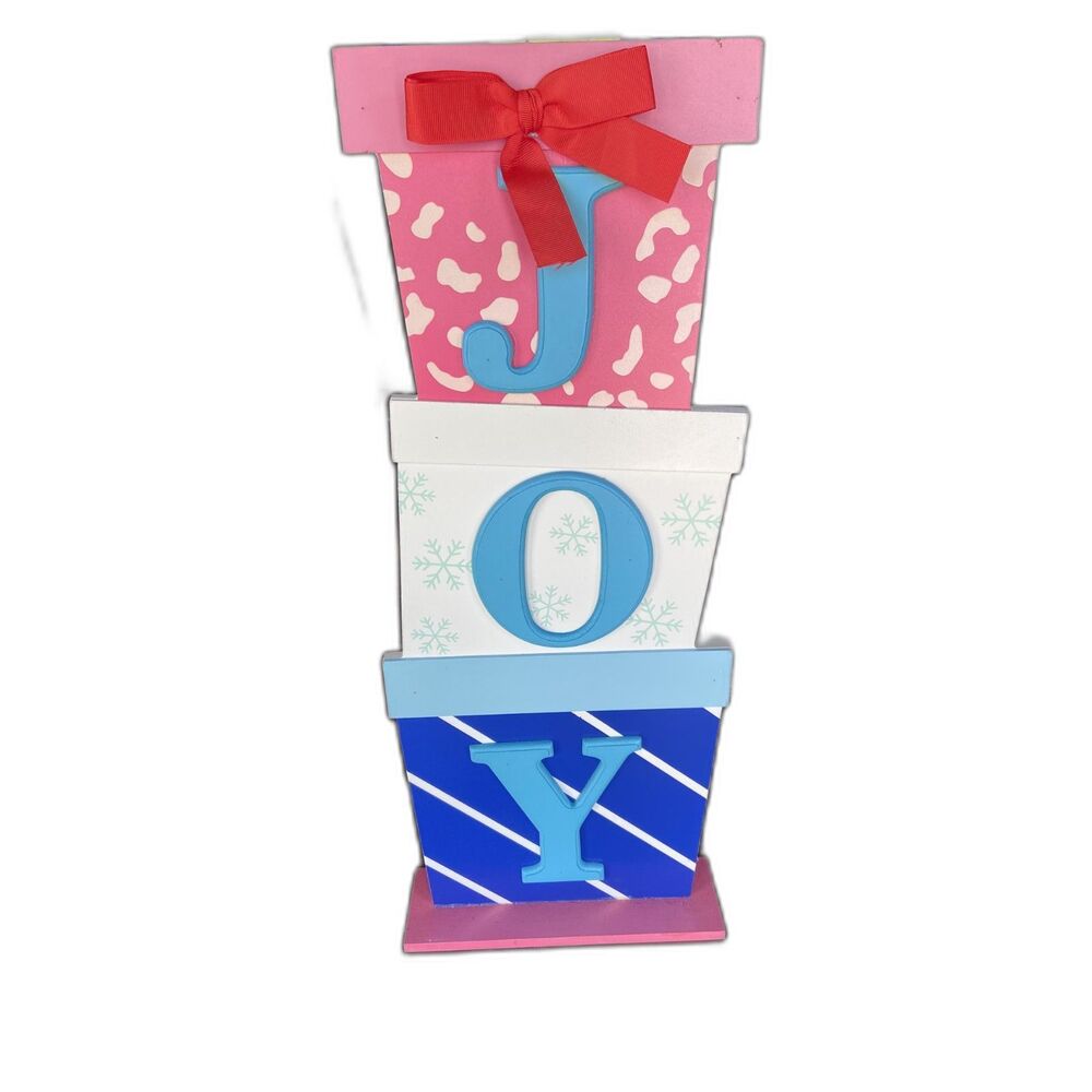Holiday Time 22in Joy Giftbox Decor